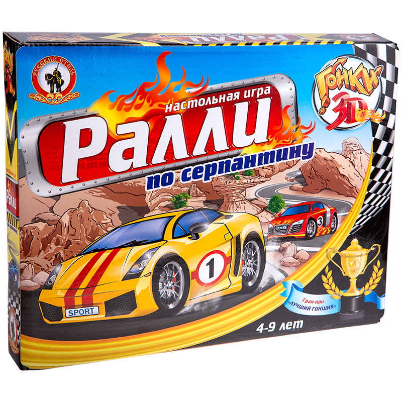 597d4b15a086b722df957d00d4dd8ffb-7 Игра настольная Русский стиль "Гонки 3D. Ралли по серпантину", картонная коробка — изображение 1