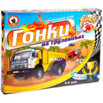 Игра настольная Русский стиль "Гонки 3D. Гонки на грузовиках", картонная коробка