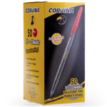 Ручка шариковая Corvina "51 Classic" красная, 1,0мм, прозрачный корпус — изображение 4