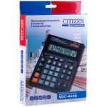 Калькулятор настольный Citizen SDC-444S, 12 разрядов, двойное питание, 153*199*31мм, черный — изображение 5