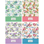 Тетрадь на кольцах А5, 200л., BG "Floral pattern", 4-х цветный блок, глянцевая ламинация