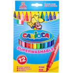 Фломастеры Carioca "Joy", 12цв., смываемые, картон, европодвес — изображение 3