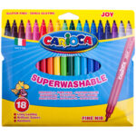Фломастеры Carioca "Joy", 18цв., смываемые, картон, европодвес — изображение 3