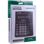 Калькулятор настольный Citizen Correct D, 16 разр., двойное питание, 155*205*28мм, черный — изображение 3
