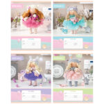 Тетрадь 12л. линия "Mini Doll", блестки