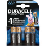 Батарейка Duracell Turbo Max AA (LR06) алкалиновая, 4BL