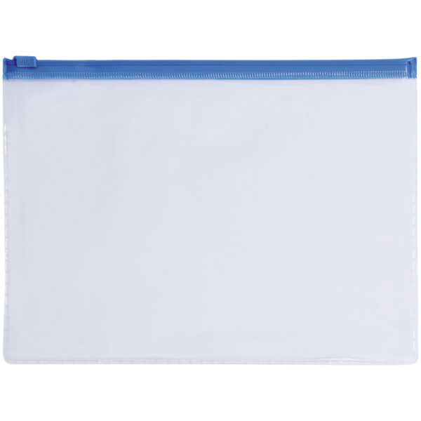 Папка-конверт на молнии Erich Krause "PVC Zip Pocket", B6, 140мкм, прозрачная, ассорти