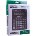 Калькулятор настольный Citizen Correct D, 14 разр., двойное питание, 155*205*28мм, черный — изображение 3