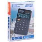 Калькулятор карманный Citizen SLD-200N, 8 разр., двойное питание, 60*98*10мм, черный — изображение 3