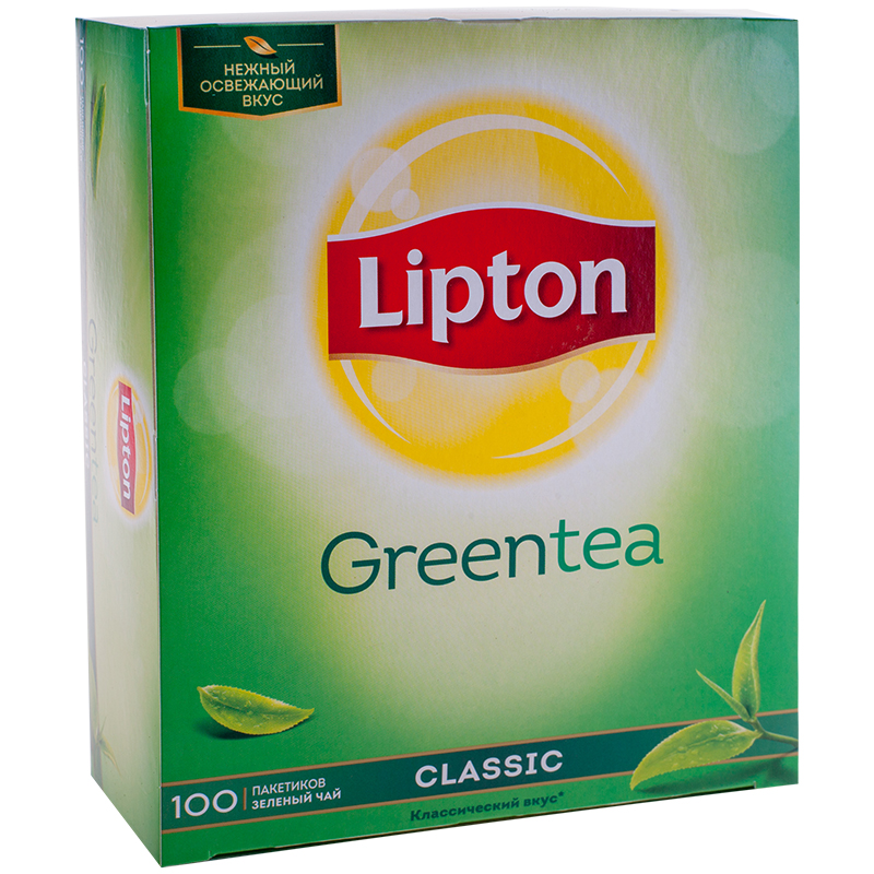 43f5f2df727ae9207523b661e0df636a-4 Чай Lipton "Classic Green", зеленый, 100 пакетиков по 1,3г — изображение 1