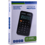 Калькулятор карманный Citizen LC-210N, 8 разр., питание от батарейки, 62*98*11мм, черный — изображение 3