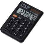 Калькулятор карманный Citizen SLD-100N, 8 разр., двойное питание, 58*87*12мм, черный