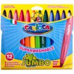 Фломастеры Carioca "Jumbo", 12цв., утолщенные, смываемые, картон, европодвес — изображение 3