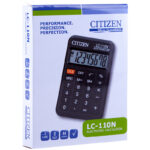 Калькулятор карманный Citizen LC-110N, 8 разр., питание от батарейки, 58*87*12мм, черный — изображение 3