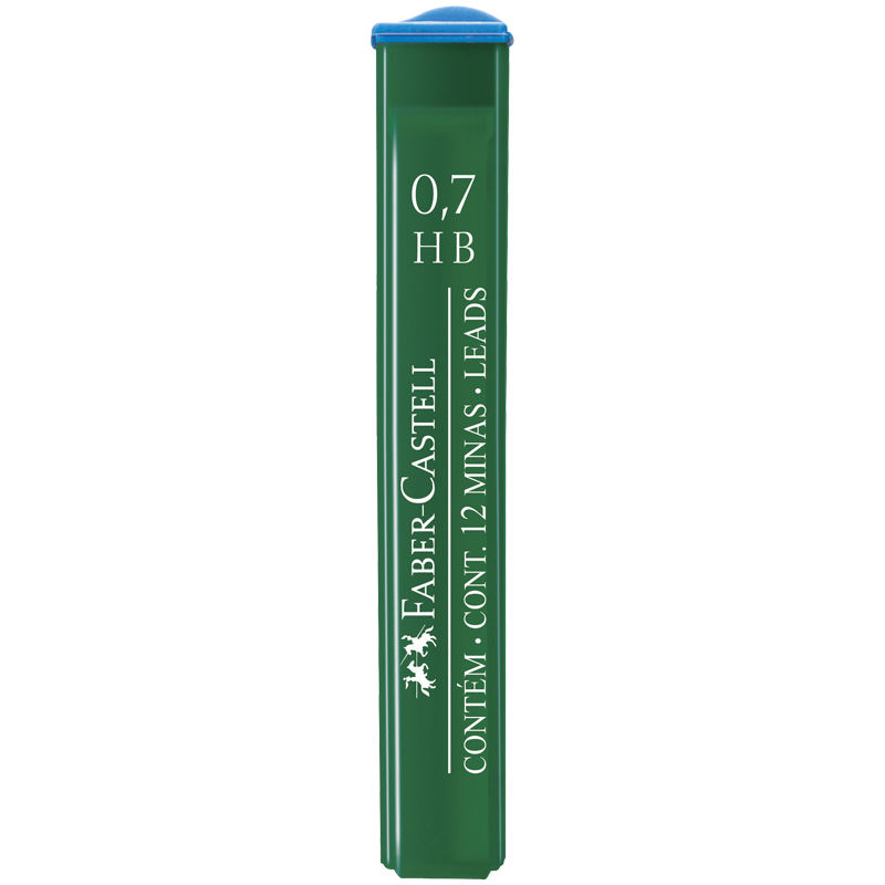 521700_Polymer fine leads 0,7mm OF9127HBEU Грифели для механических карандашей Faber-Castell "Polymer", 12шт., 0,7мм, HB — изображение 1