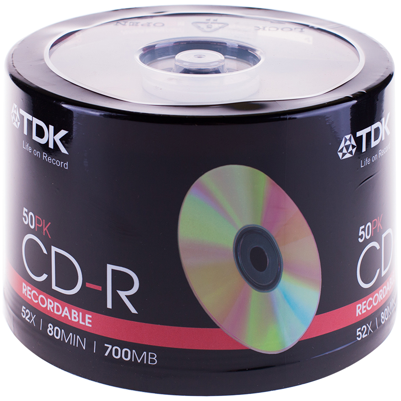76335f8f33af5e5fbb467b64978daac4-4 Диск CD-R 700Mb TDK 52x Cake Box (50шт) — изображение 1