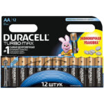 Батарейка Duracell Turbo Max AA (LR06) алкалиновая, 12BL