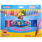 Фломастеры Carioca "Joy", 24цв., смываемые, картон, европодвес — изображение 3