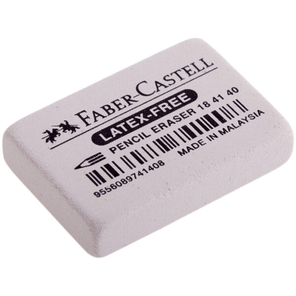 Ластик Faber-Castell "Latex-Free 7041", прямоугольный, натуральный каучук, 36*26*8мм