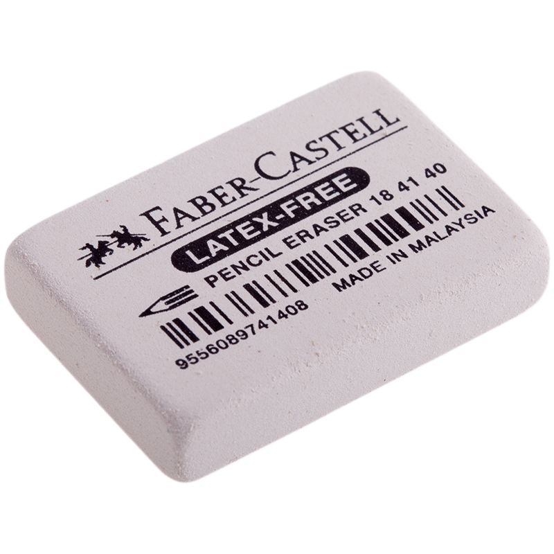 8c72bedea3b4c6715f0a0c24fbdf6e51 Ластик Faber-Castell "Latex-Free 7041", прямоугольный, натуральный каучук, 36*26*8мм — изображение 1