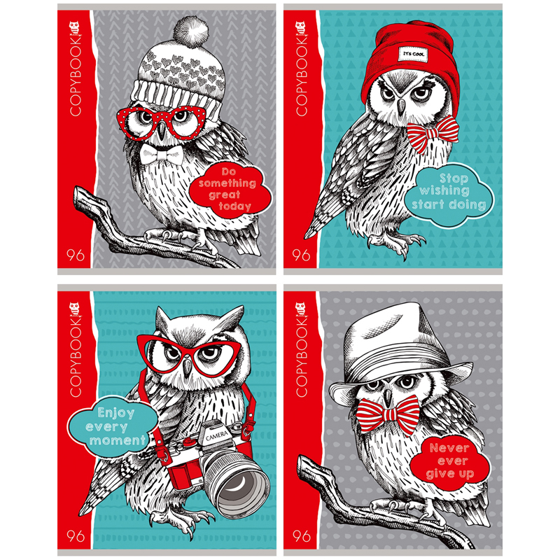 93f7239b797848340dabd8e309974964-4 Тетрадь 96л. А5 клетка "Cool owl?" — изображение 1