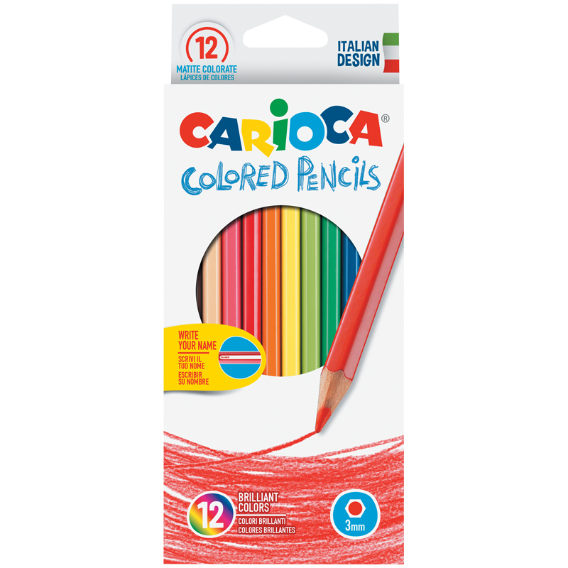 a434f562411821038478d6d573351f0b Карандаши цветные Carioca 12цв., заточен., картон, европодвес — изображение 1