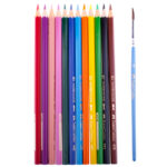 Карандаши акварельные Faber-Castell "Рыбки", 12цв+кисть, картон, европодвес — изображение 3