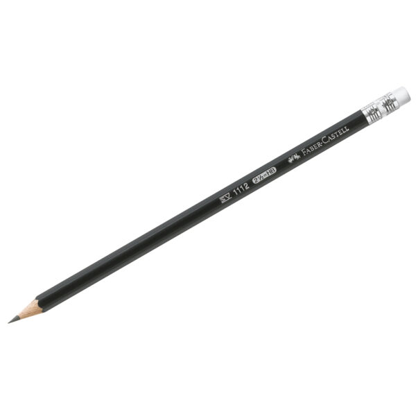 Карандаш ч/г Faber-Castell "1112" HB, с ластиком, заточен.