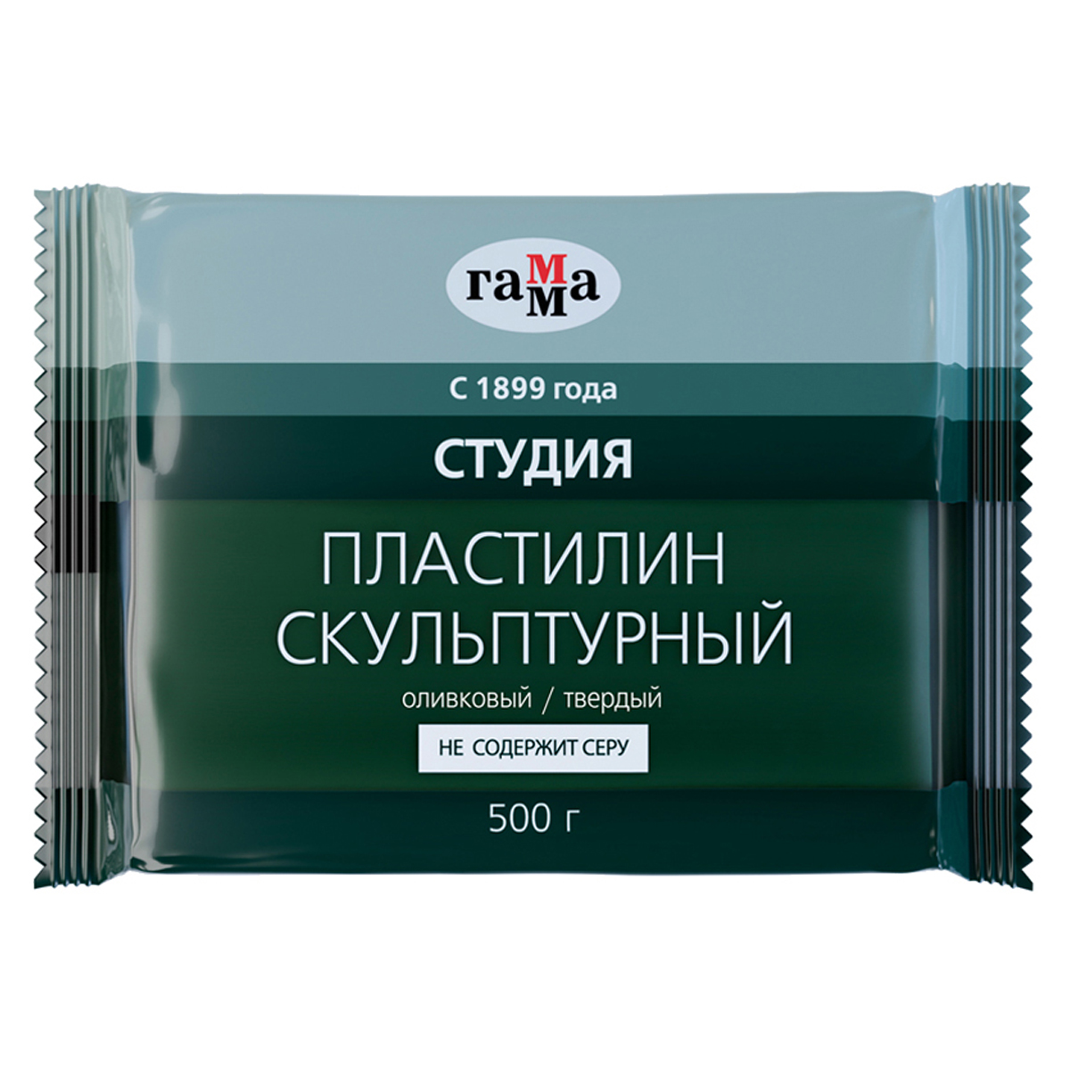 b02a99ffba6e6f6eaf962fa313a70df2-3 Пластилин скульптурный Гамма "Студия", оливковый, твердый, 500г, пакет — изображение 1