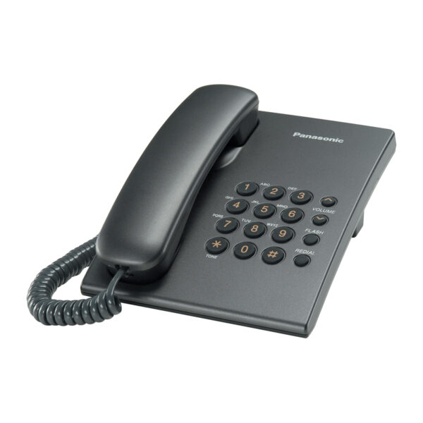 УЦЕНКА-Телефон проводной Panasonic KX-TS2350RUB, повторный набор, черный