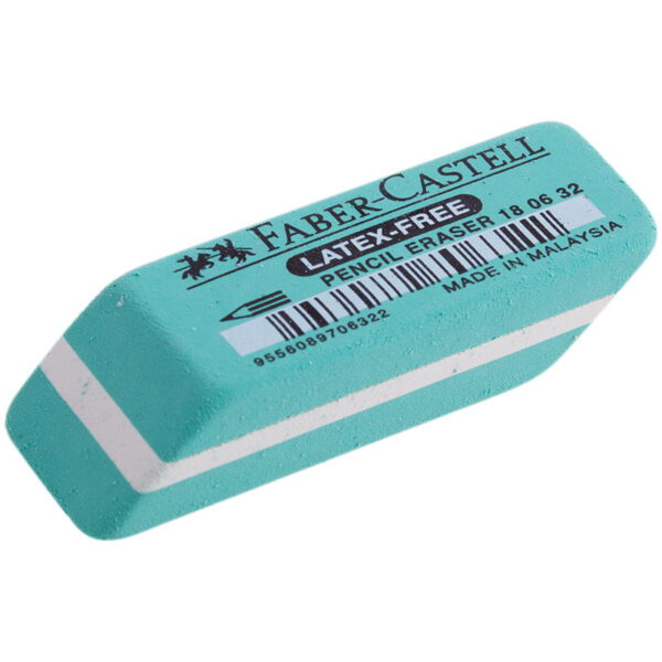 Ластик Faber-Castell "Latex Free 7006", скошенный, натуральный каучук, 45*19*12мм
