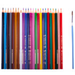 Карандаши акварельные Faber-Castell "Рыбки", 24цв+кисть, картон, европодвес — изображение 3