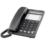 УЦЕНКА-Телефон проводной Panasonic KX-TS2365RUB, ЖК дисплей, спикерфон, ускоренный набор, черный