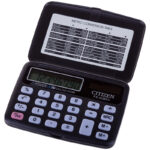 Калькулятор карманный Citizen FS-60BKII, 8 разр., двойное питание, 68*97*12мм, черный