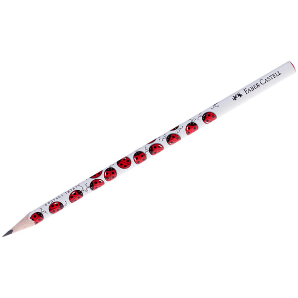 Карандаш ч/г Faber-Castell "Triangular Божья коровка" B, трехгран., заточен.