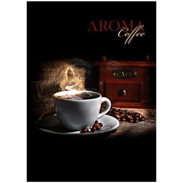 Тетрадь 80л. А4 клетка на гребне "Aroma coffee-1", матовая ламинация, выборочный лак