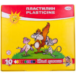 Пластилин Гамма "Юный художник" , 10 цветов, 140г, со стеком, картон. упаковка