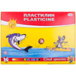 Пластилин Гамма "Юный художник", 16 цветов, 224г, со стеком, картон. упаковка