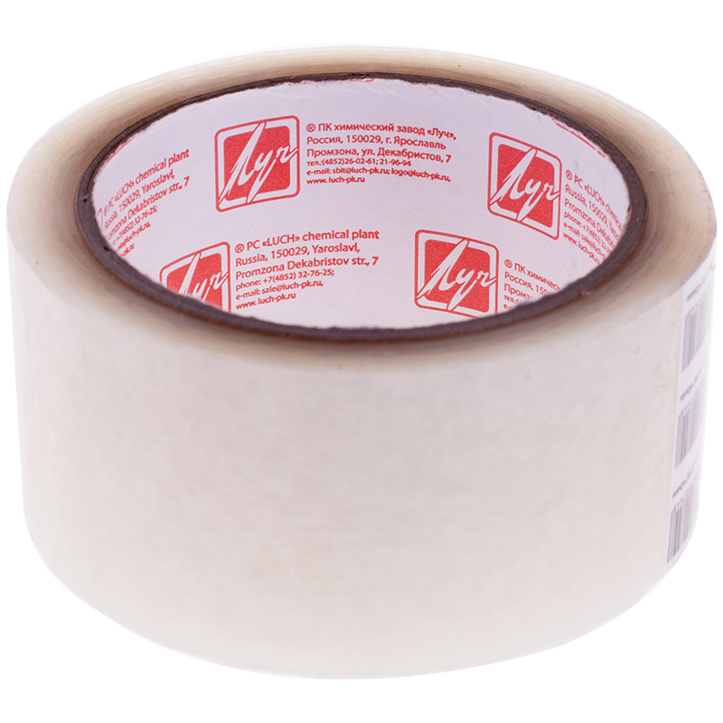 06e76accb10564e41cae49ba02839cd9 Клейкая лента упаковочная Луч, 48мм*66м, 45мкм, ШК — изображение 1