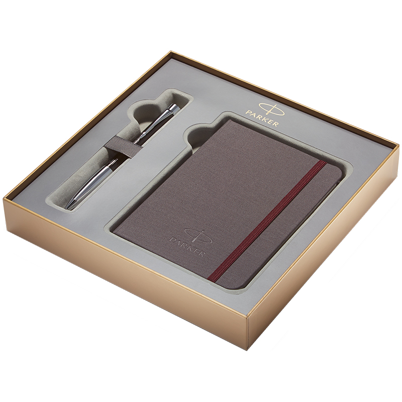 Набор Parker: ручка шариковая "Urban Premium Ebony Metal Chiselled", 1мм и записная книжка, подар.уп