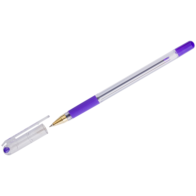 0ca5aed9637b541613b511d674529182 Ручка шариковая MunHwa "MC Gold" фиолетовая, 0,5мм, грип — изображение 1