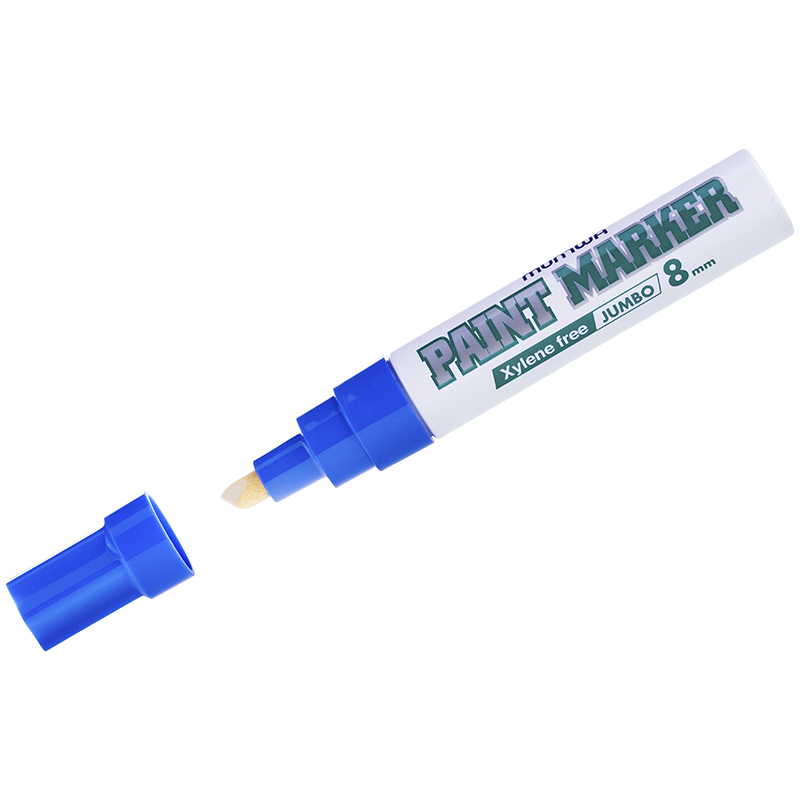 173135e055617227283fddb1ecb565c9 Маркер-краска MunHwa "Jumbo Chisel" синяя, 8мм, нитро-основа — изображение 1