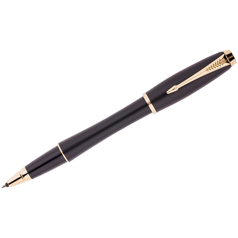 Ручка-роллер Parker "Urban Muted Black Lacquer GT" синяя, 0,8мм, подар. уп.