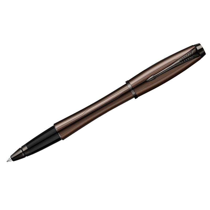Ручка-роллер Parker "Urban Premium Metallic Brown" черная, 0,8мм, подар. уп.