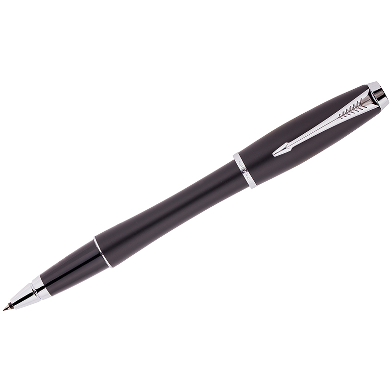 Ручка-роллер Parker "Urban Muted Black Lacquer CT" синяя, 0,8мм, подар. уп.
