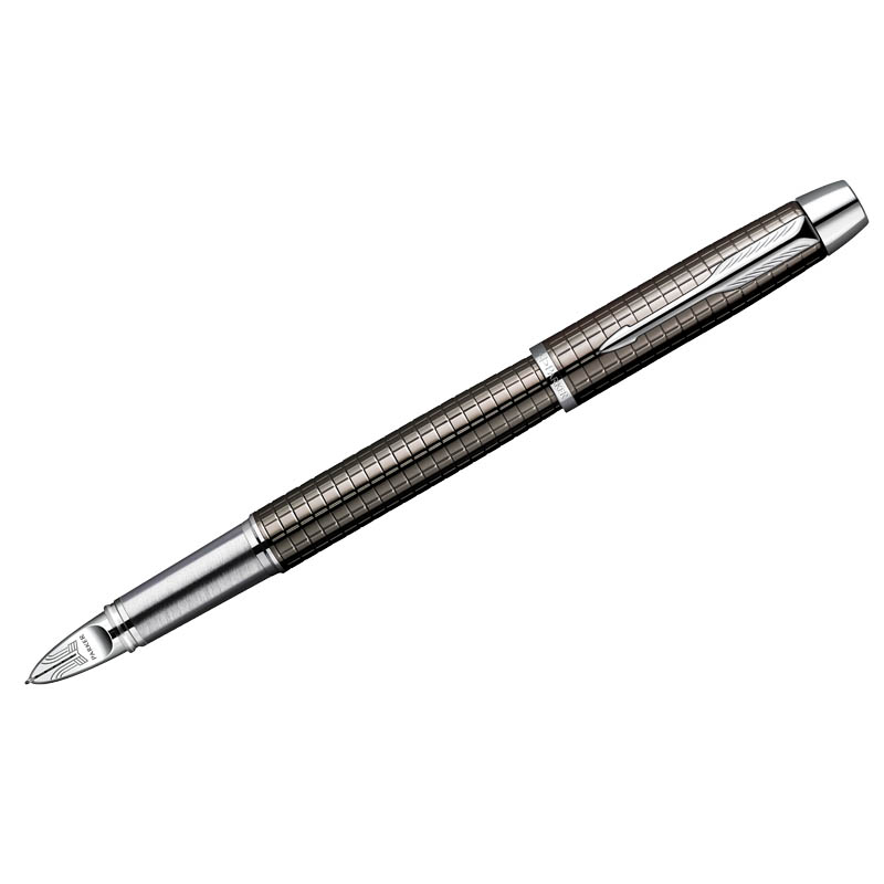 Ручка Parker Пятый пишущий узел "IM Premium Deep Gun Metal Chiselled CT" черная, 0,8мм, подар. уп.