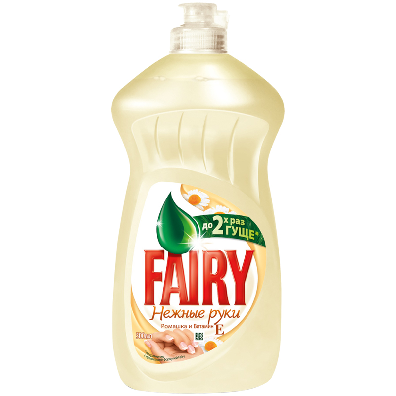Средство для мытья посуды Fairy "Нежные руки. Ромашка и витамин Е", 0,5л