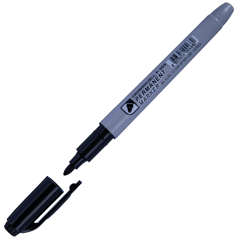 Маркер перманентный Crown "Multi Marker Slim" синий, пулевидный, 2мм