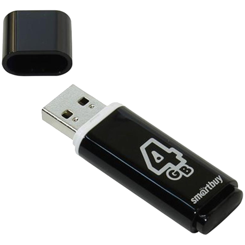 3eba2ae9b79b89ae1ea7bbafcc55a477 Память Smart Buy USB Flash 4GB Glossy черный — изображение 1