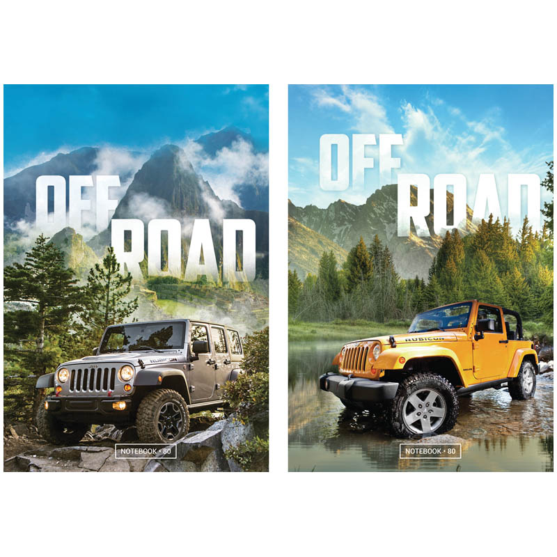 Записная книжка А6 80л. на гребне "Авто. Off road"